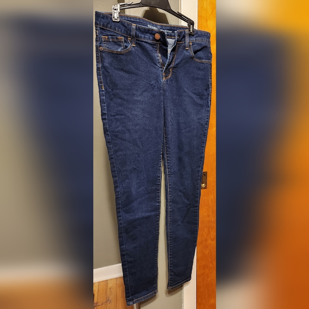 Old navy dark blue Rockstar midrise regular jeans